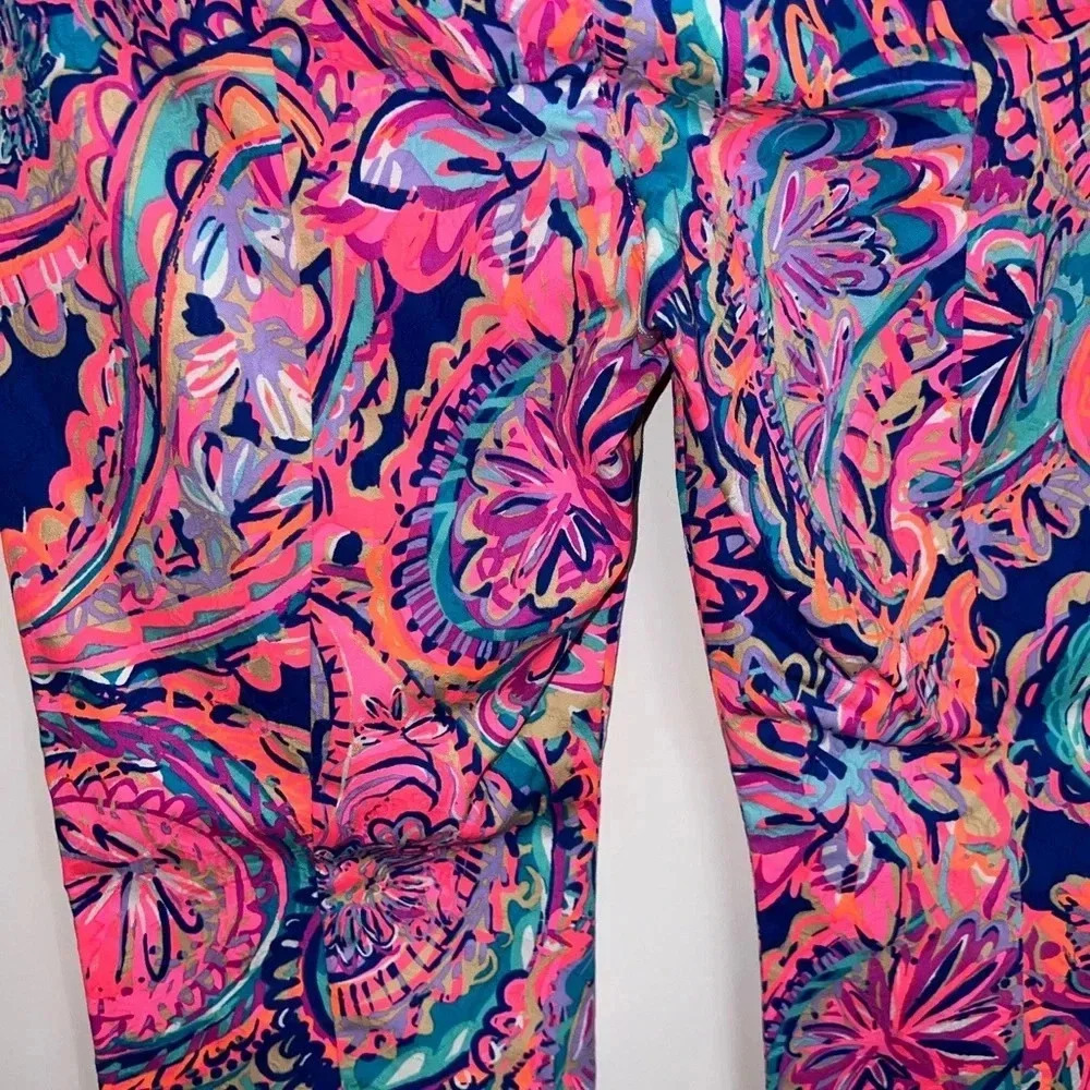 Lilly Pulitzer - Blue & Pink Textured Paisley Print - Picture 11 of 12